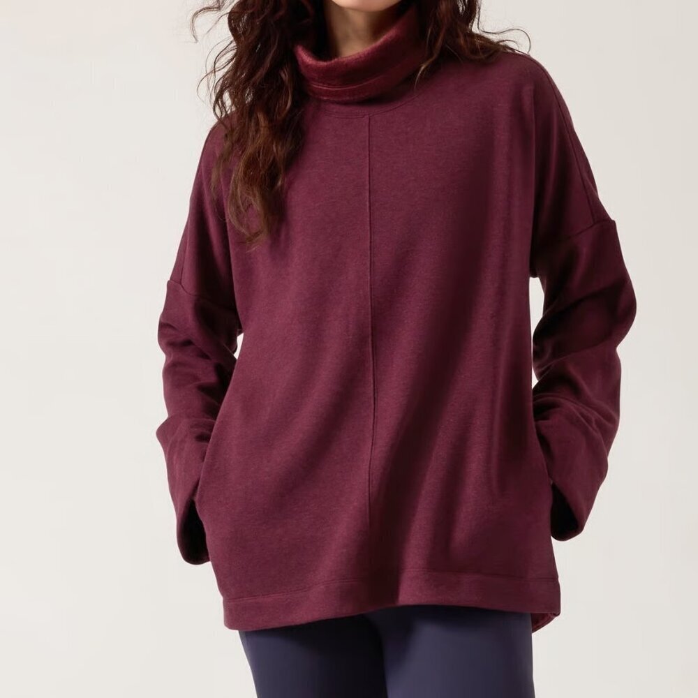 Athleta Cozy Karma Funnel Neck Sweatshirt